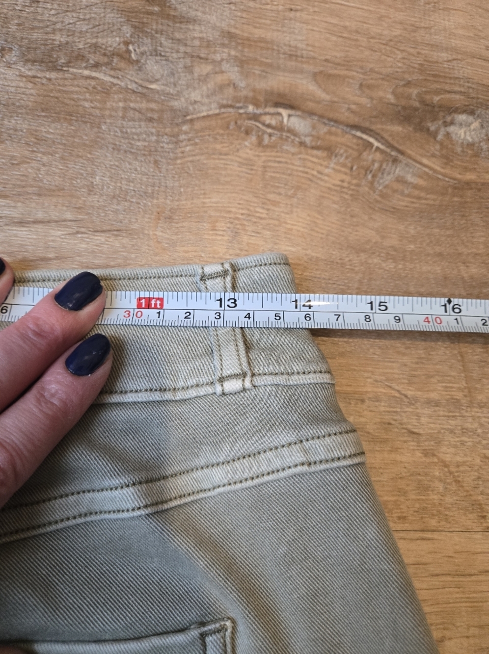 Spanx Stretch Twill Straight Leg Pants in Olive Oil Size M - Picture 9 of 11